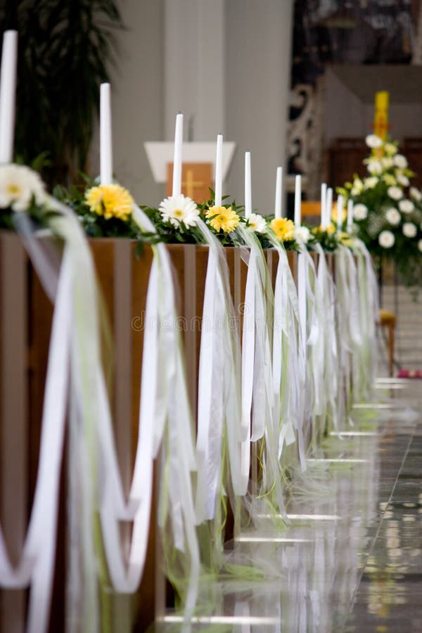 Indoor Christian Church With Lights