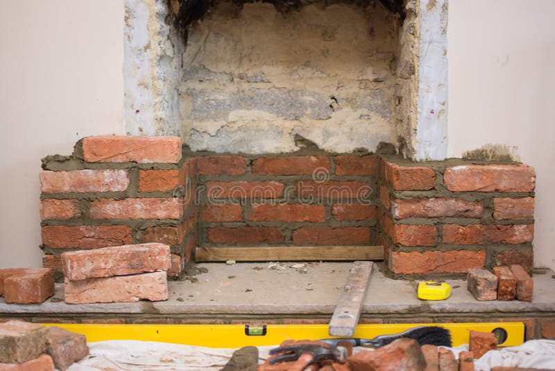 Indoor DIY project: building fireplace