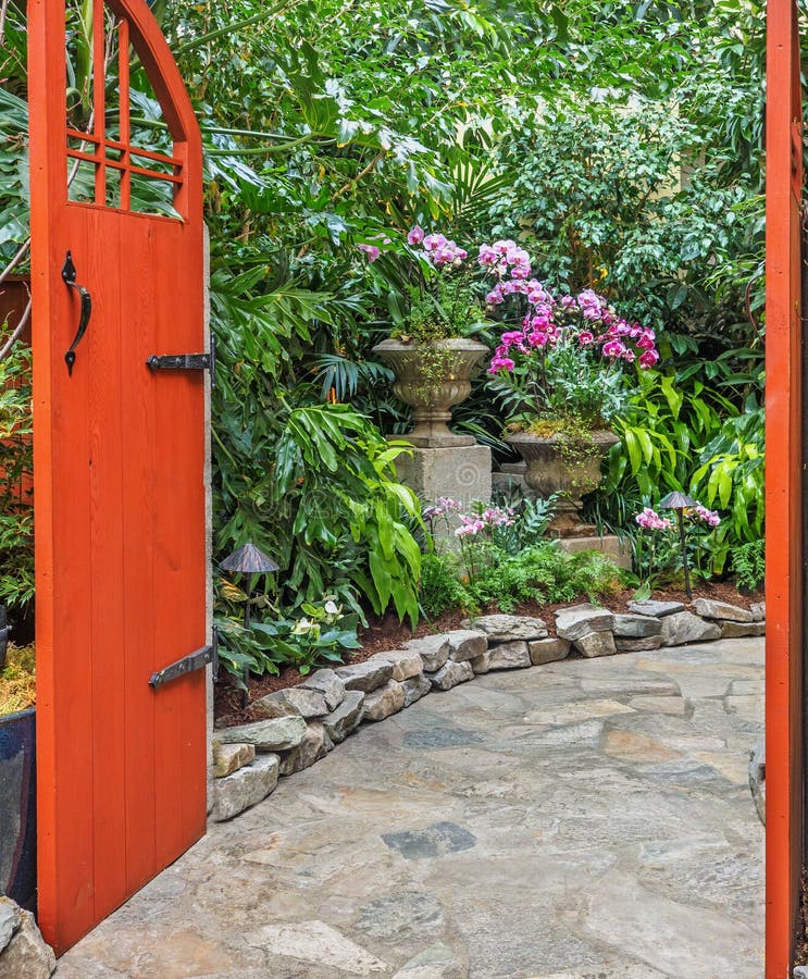 Garden passage stock photo. Image of covered, athenian 58187578