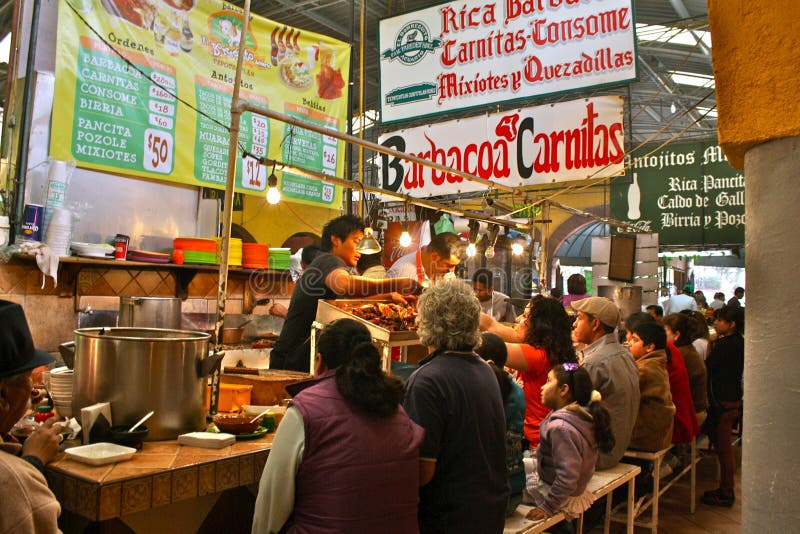Indoor Market Food Stall editorial photo. Image of mexican 18135461