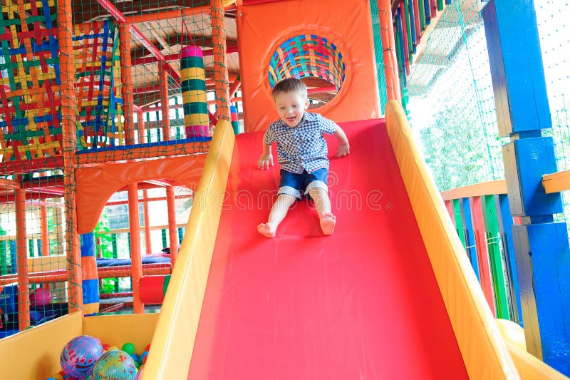 Indoor playground with colorful plastic balls for children.