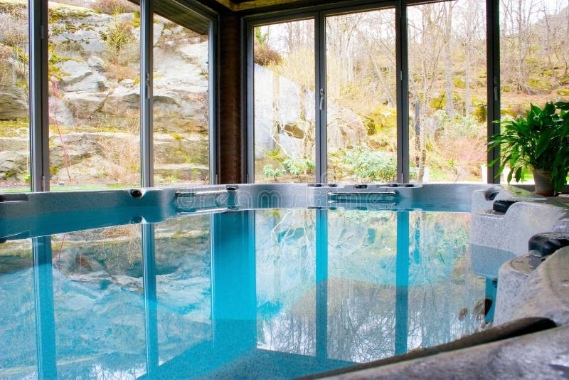 Indoor Pool stock photo