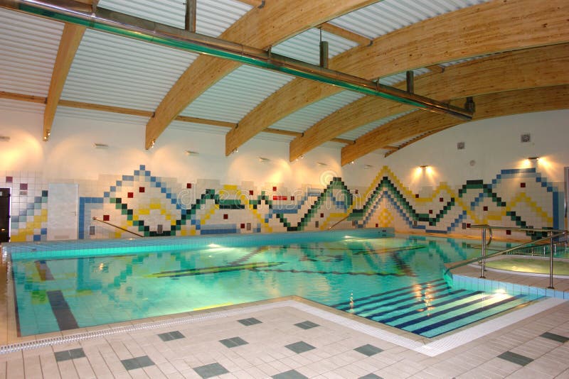 Indoor swimming pool stock image