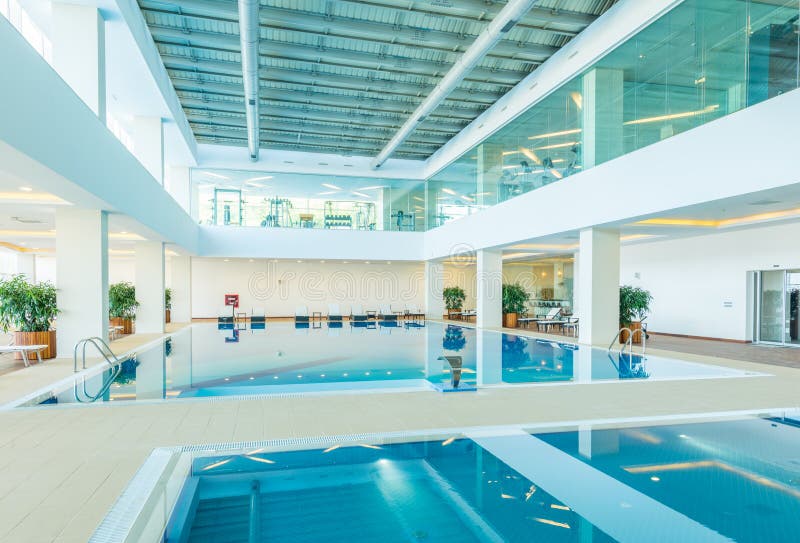 Indoor Swimming Pool in Healthy Concept Stock Photo Image of light, diving 60079426