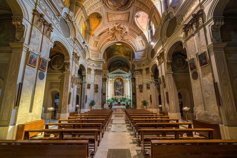 Parrocchia Santi Ottavio E Compagni Martiri Indoor View in the Church of Santi Quaranta Martiri in Trastevere in