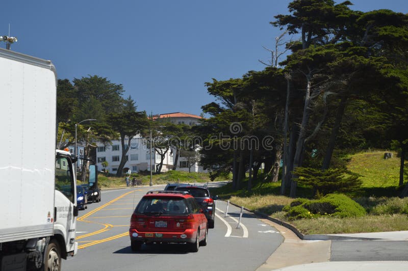 Indrukken van het Landeind op het Gebied van de Golden Gaterecreatie in San Francisco vanaf 27 April, 2017, Californië de V.S.