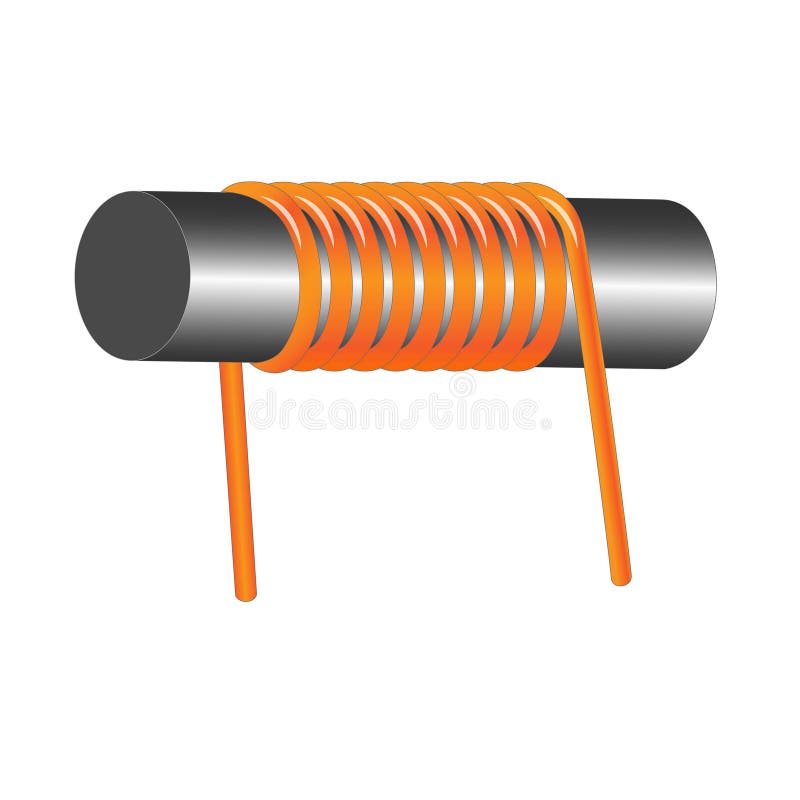 Inductor coil stock vector. Illustration of core, element 83706255