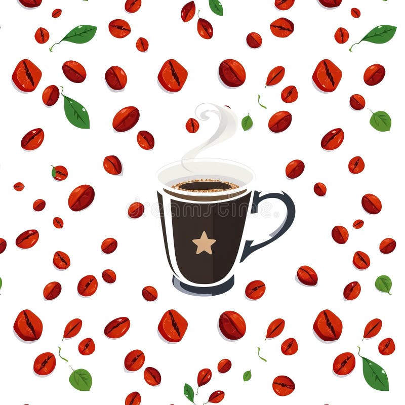 Indulera din inre kaffekonnoisseur en premiumpresentuppsättning för oförglömliga kaffegranskningar och klassificeringar stock illustrationer
