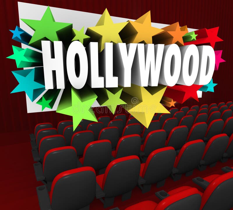 Industria de la show business del cine de la pantalla de plata de Hollywood stock de ilustración Industria de la show business del cine de la pantalla de plata de Hollywood stock de ilustración