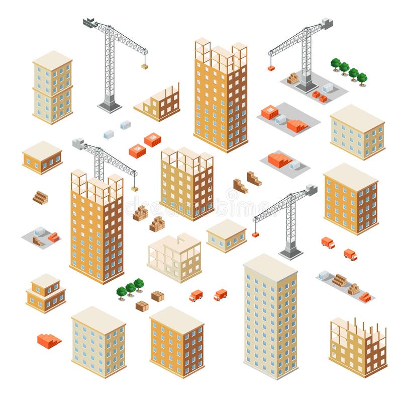 Industria dell'edilizia della gru royalty illustrazione gratis