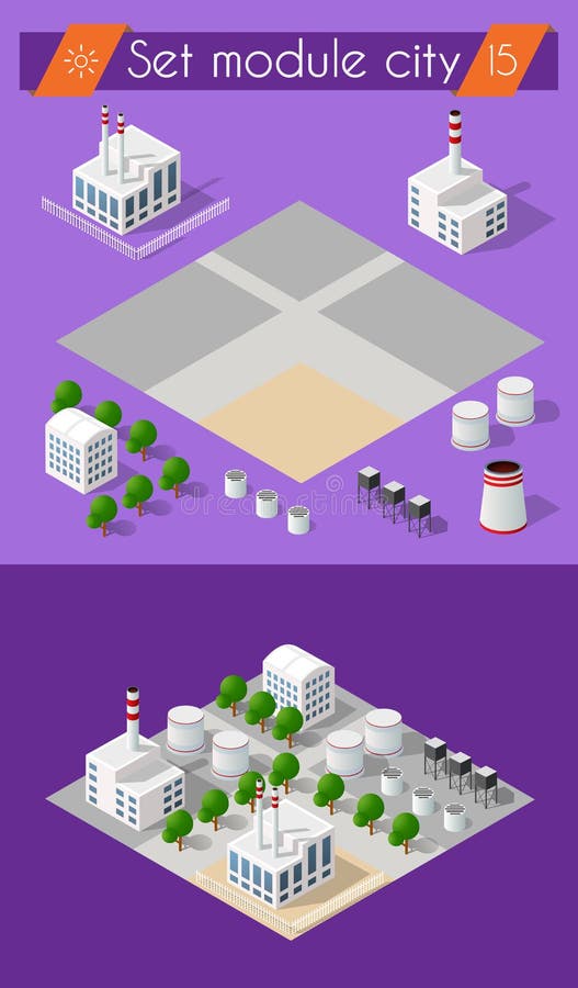 Industria della costruzione 3D royalty illustrazione gratis Industria della costruzione 3D royalty illustrazione gratis