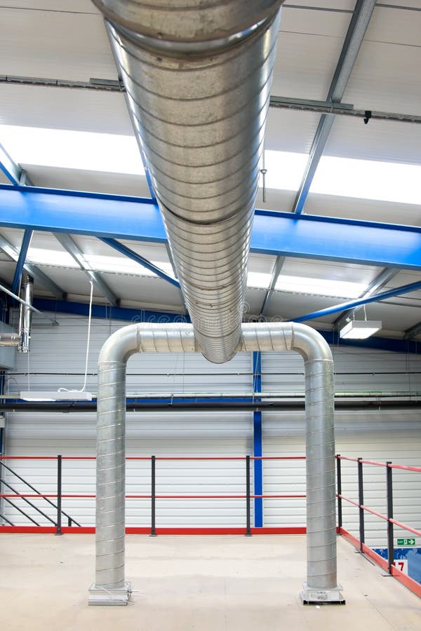 Industrial Airconditioner Pipes Stock Photo Image of line