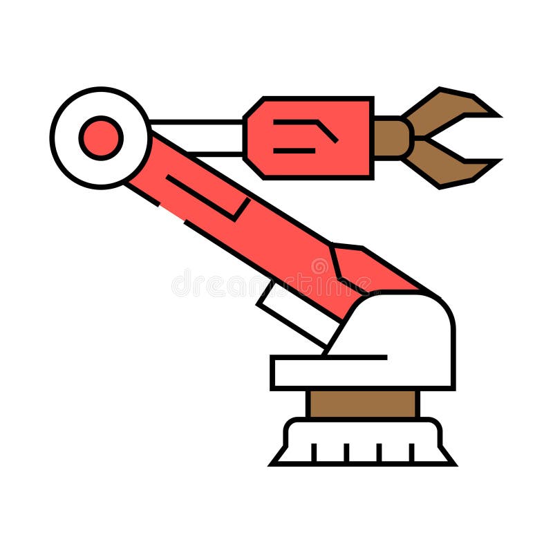 Industrial automation mechanical engineer icon color illustration vector illustration
