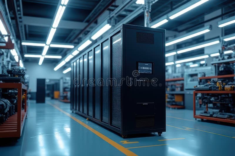 Industrial Automation Server in Smart Factory royalty free illustration