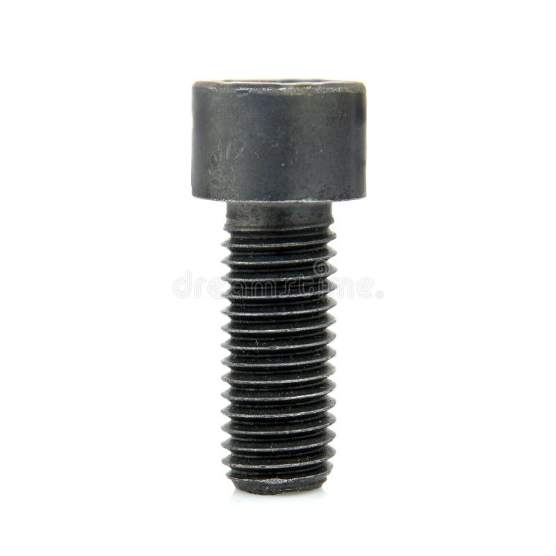 Industrial bolt stock photo. Image of silver, white 133570132