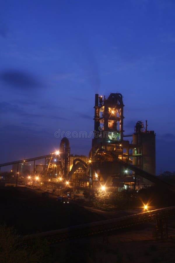 Industrial Cement Manufacturing Stock Photo - Image of heavymachinery