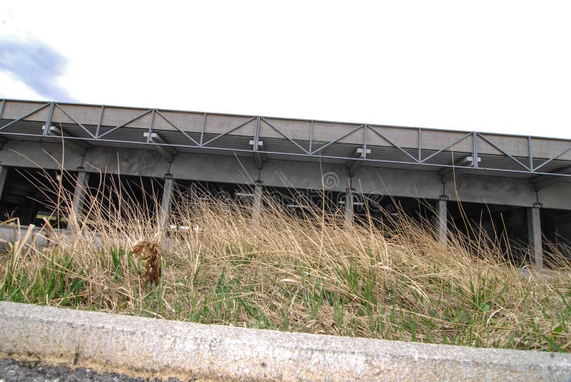 Industrial concrete building and industrial architecture stock images