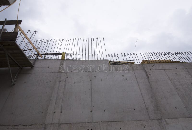 Industrial concrete building and industrial architecture stock photography
