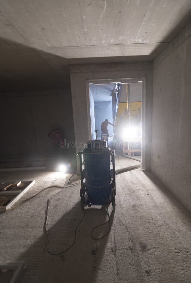 Industrial concrete building and industrial architecture royalty free stock images