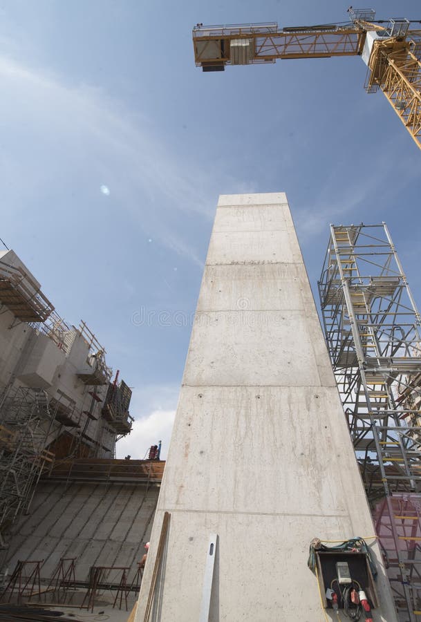 Industrial concrete building and industrial architecture stock photos