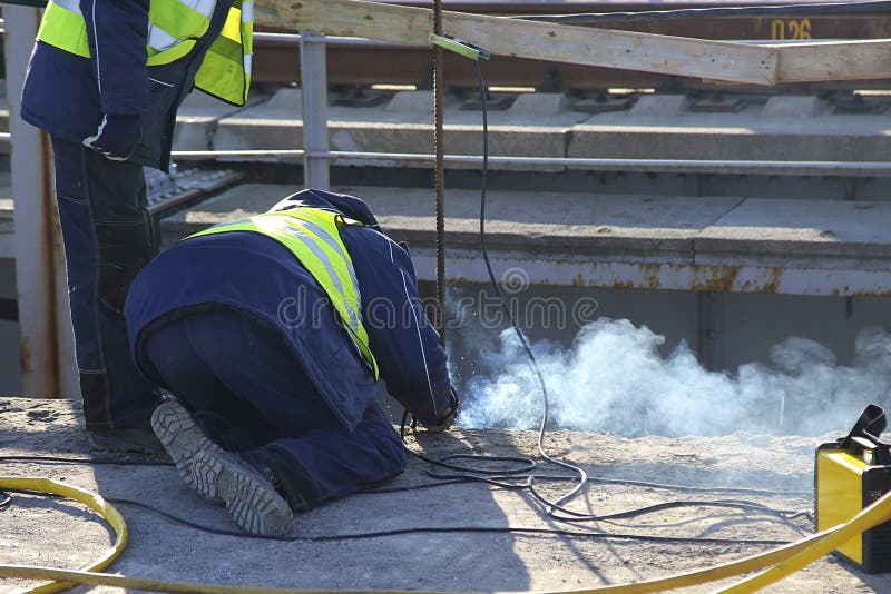 Industrial Construction Worker Stock Image Image of circular