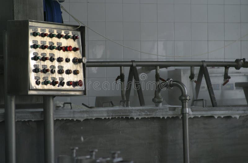 Industrial Control System in Modern Dairy Factory Stock Image Image