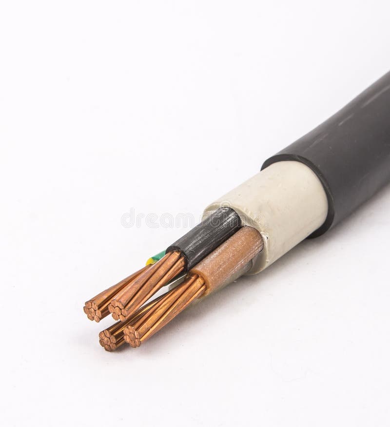 Cross section of low-voltage cable. royalty free stock photography
