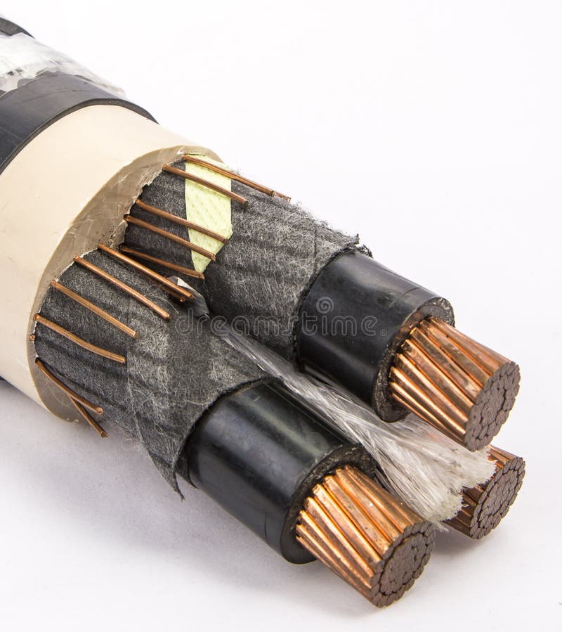 Cross section of low-voltage cable. royalty free stock image