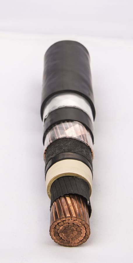 Cross section of low-voltage cable. royalty free stock photos