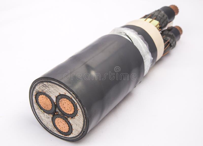 Cross section of low-voltage cable. royalty free stock image
