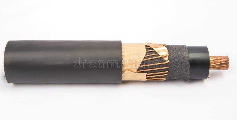 Cross section of low-voltage cable. royalty free stock images