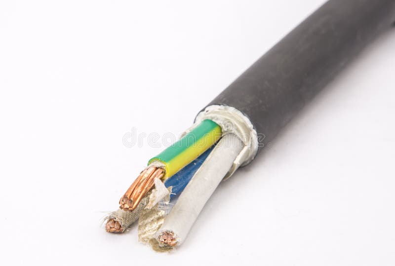 Cross section of low-voltage cable. royalty free stock images