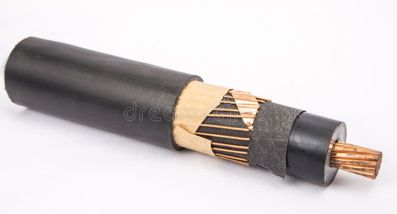 Cross section of low-voltage cable. royalty free stock image