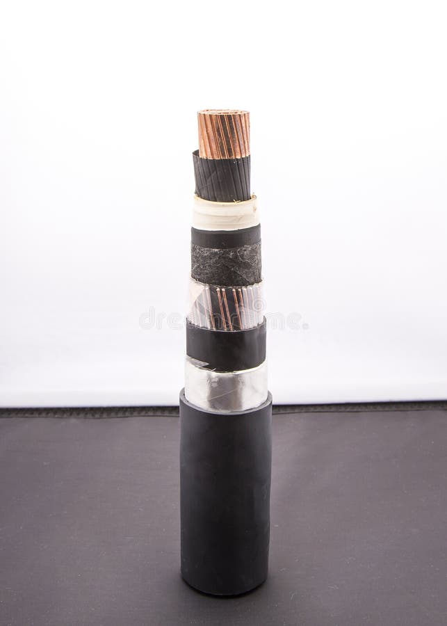Cross section of low-voltage cable. royalty free stock images