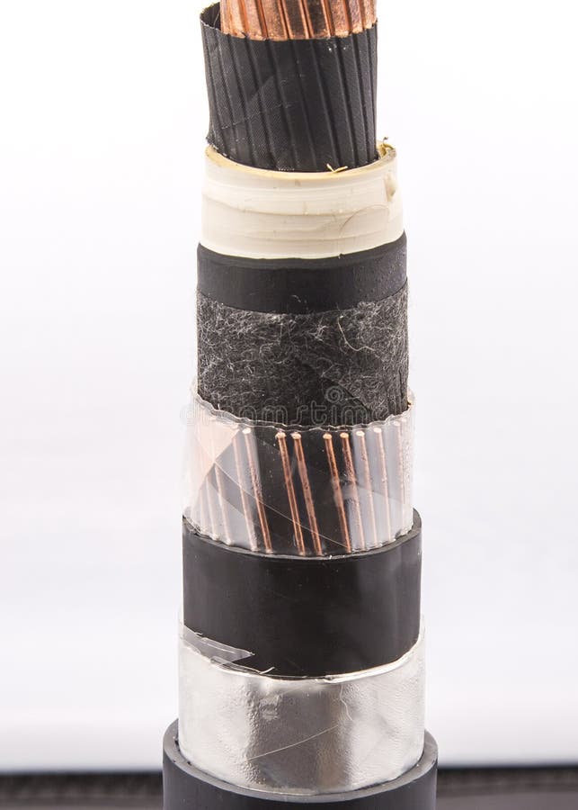 Cross section of low-voltage cable. royalty free stock photo
