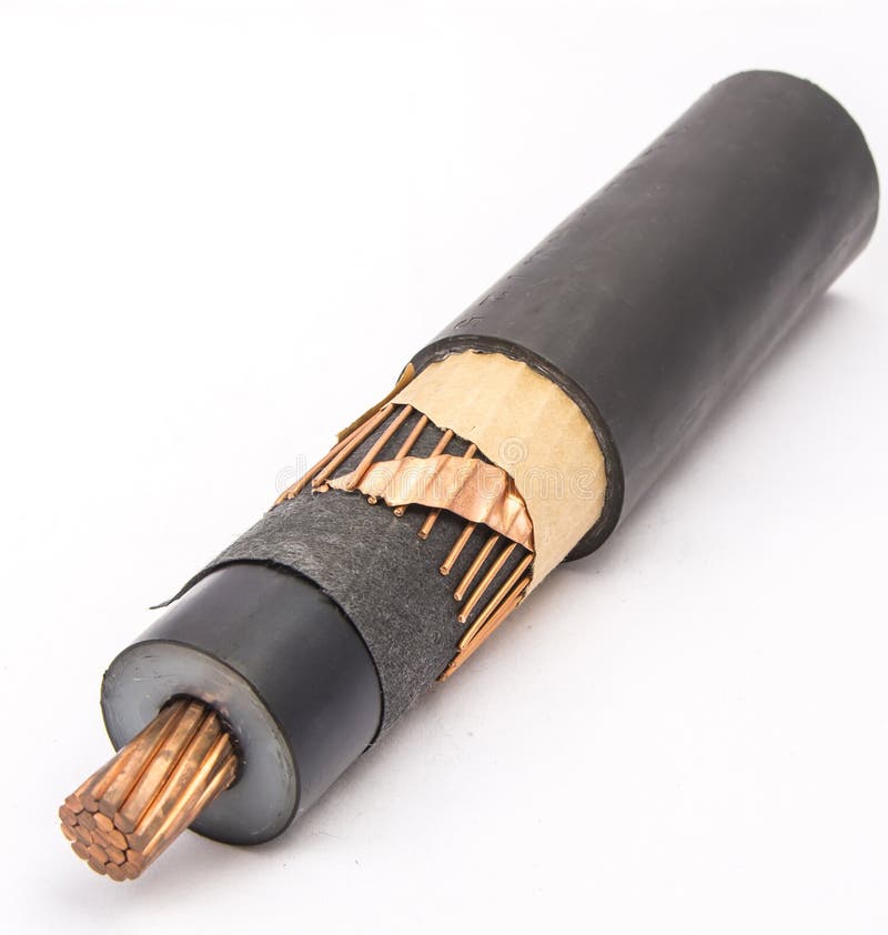 Cross Section of Highvoltage Cable. Stock Image Image of plastic