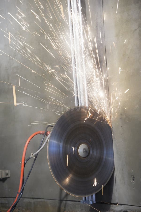 Industrial demolition disc saw machine royalty free stock image Industrial demolition disc saw machine royalty free stock image