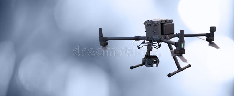 Industrial drone with camera royalty free stock photography