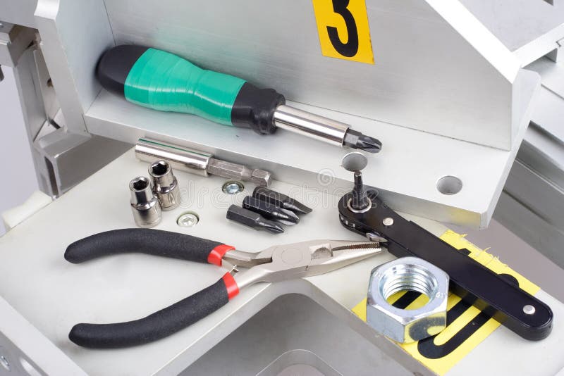 Industrial Equipment Repair Stock Photo Image of metal, aluminum