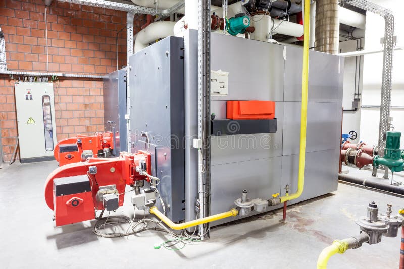 Industrial gas burners stock image. Image of heater 146433787