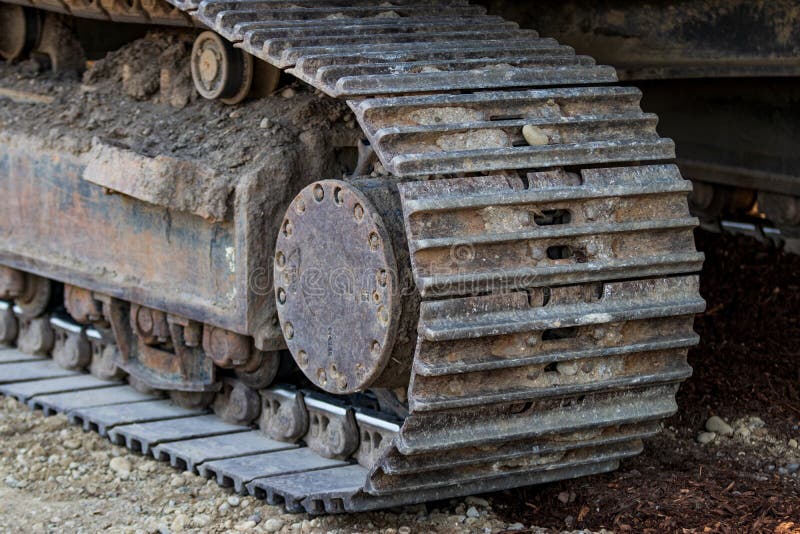 Industrial Implement Steel Metal Wheel Tracks Stock Photo Image of transportation, equipment