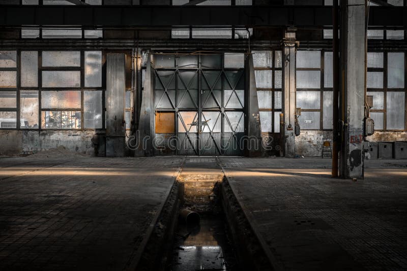 Industrial interior of an old factory