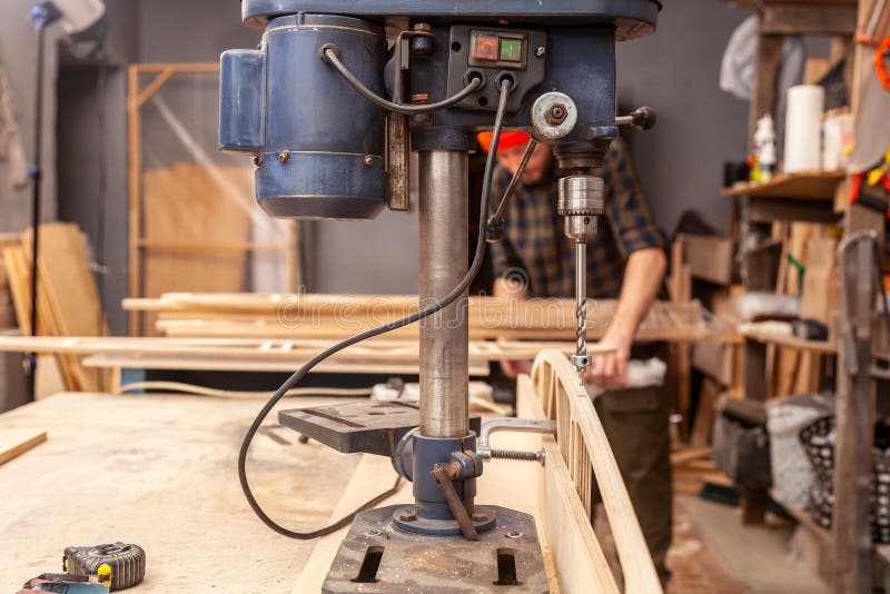 Close Up on the Drilling Machine Stock Photo Image of control