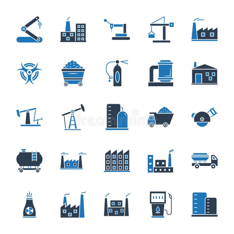 Industrial Isolated Vector Icons that can be easily modified or edit vector illustration