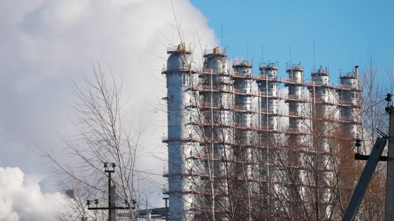 Industrial landscape, tanks of power plant