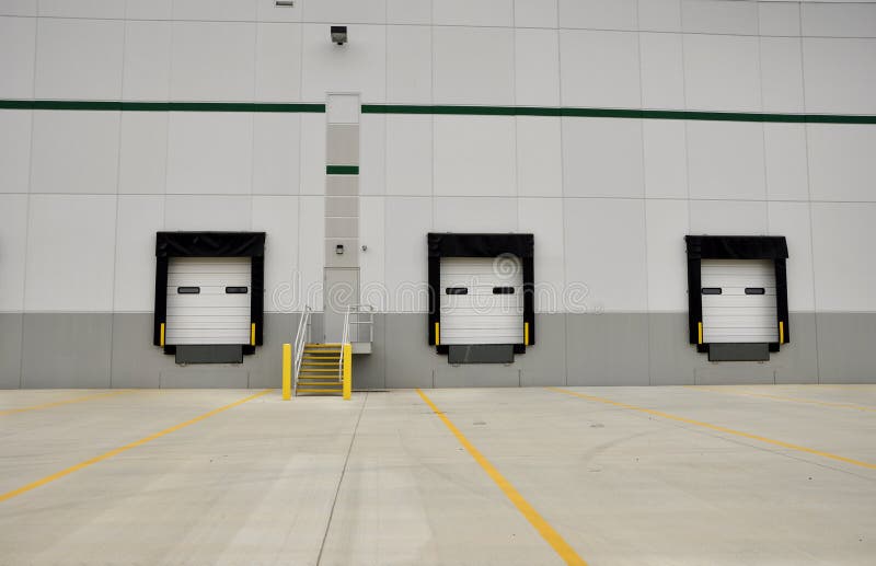 Industrial loading docks royalty free stock photos