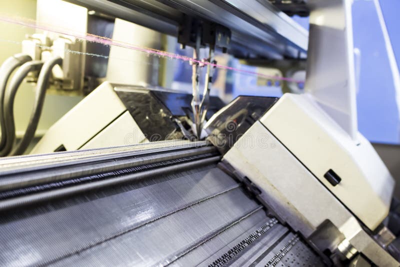 Industrial Machine for Knitting Products Stock Photo Image of cotton