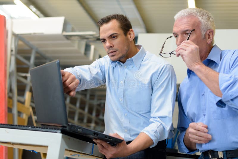 Industrial manager showing anomaly in order royalty free stock images