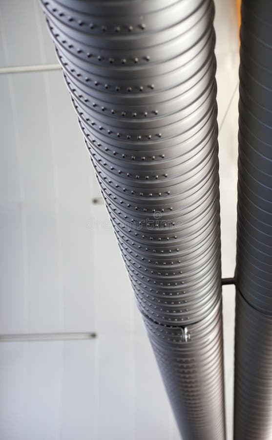 Industrial metal pipe, urban element stock image