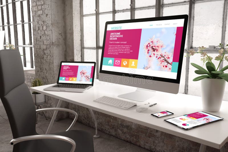 Industrial Office Mockup Responsive Travel Agency Website